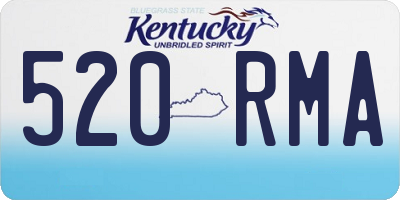 KY license plate 520RMA