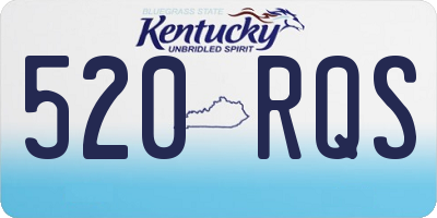KY license plate 520RQS