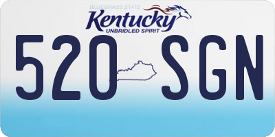 KY license plate 520SGN