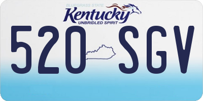 KY license plate 520SGV