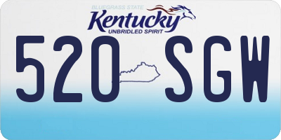 KY license plate 520SGW