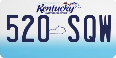 KY license plate 520SQW