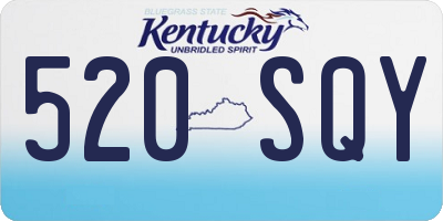 KY license plate 520SQY