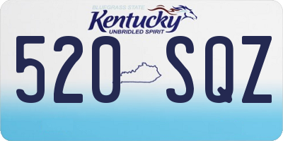 KY license plate 520SQZ