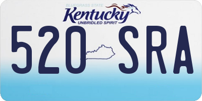 KY license plate 520SRA