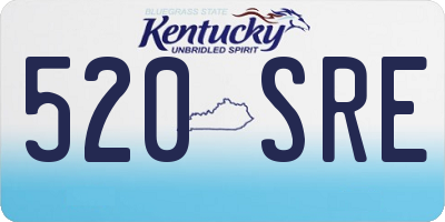 KY license plate 520SRE