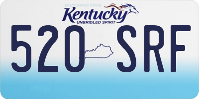 KY license plate 520SRF