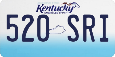 KY license plate 520SRI
