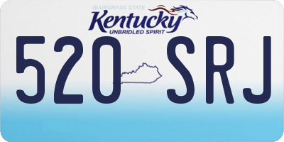 KY license plate 520SRJ