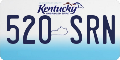 KY license plate 520SRN