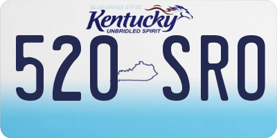 KY license plate 520SRO
