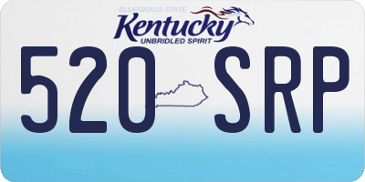 KY license plate 520SRP
