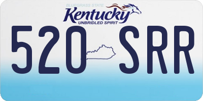 KY license plate 520SRR