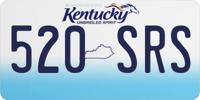 KY license plate 520SRS