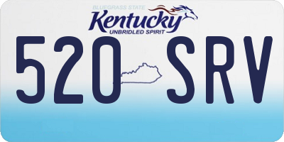 KY license plate 520SRV