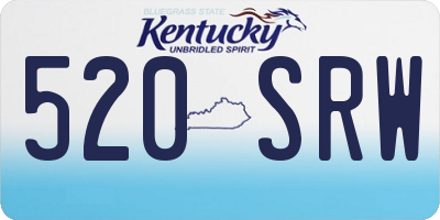 KY license plate 520SRW
