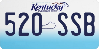 KY license plate 520SSB