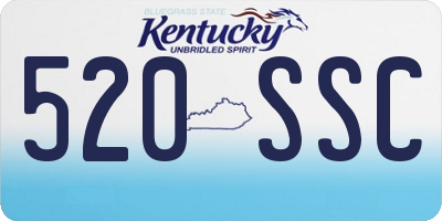 KY license plate 520SSC