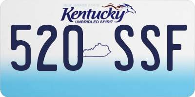 KY license plate 520SSF