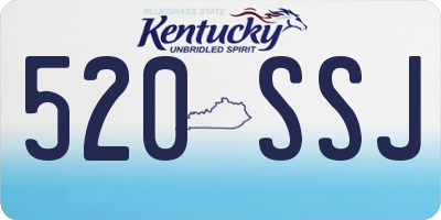 KY license plate 520SSJ