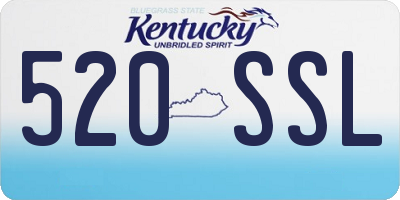 KY license plate 520SSL