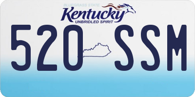 KY license plate 520SSM