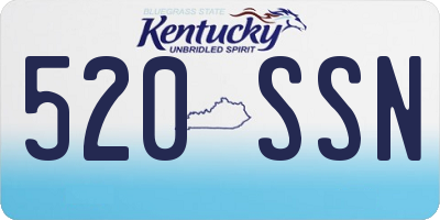 KY license plate 520SSN