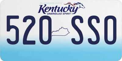 KY license plate 520SSO