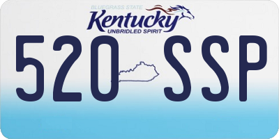 KY license plate 520SSP
