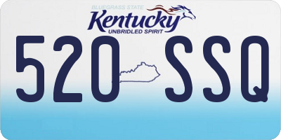 KY license plate 520SSQ