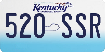 KY license plate 520SSR
