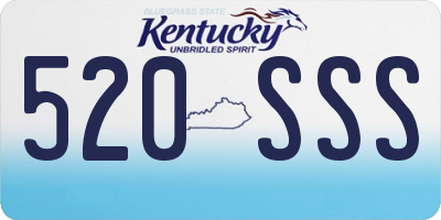 KY license plate 520SSS