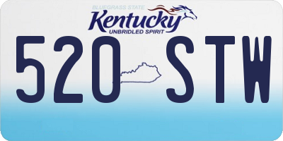 KY license plate 520STW