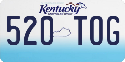 KY license plate 520TOG