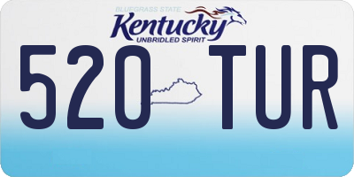 KY license plate 520TUR