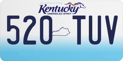 KY license plate 520TUV