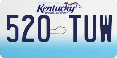 KY license plate 520TUW