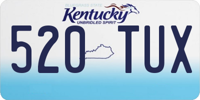 KY license plate 520TUX