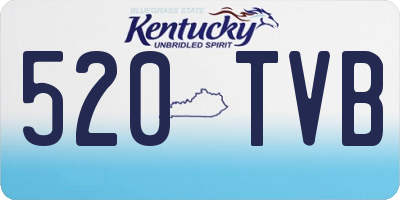 KY license plate 520TVB
