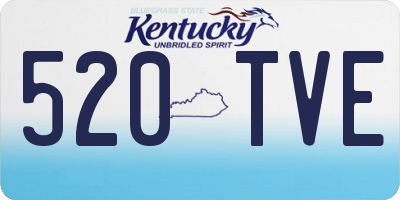 KY license plate 520TVE