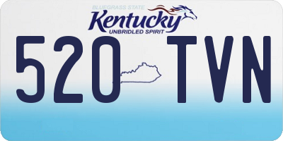 KY license plate 520TVN