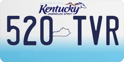 KY license plate 520TVR