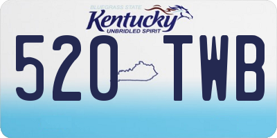 KY license plate 520TWB