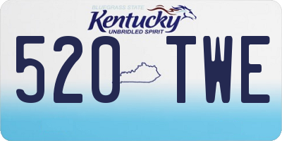 KY license plate 520TWE