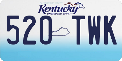 KY license plate 520TWK