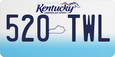 KY license plate 520TWL