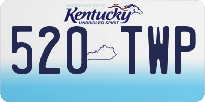 KY license plate 520TWP