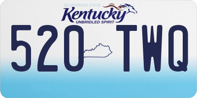 KY license plate 520TWQ