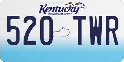 KY license plate 520TWR