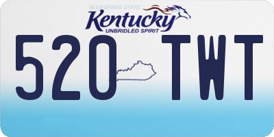 KY license plate 520TWT